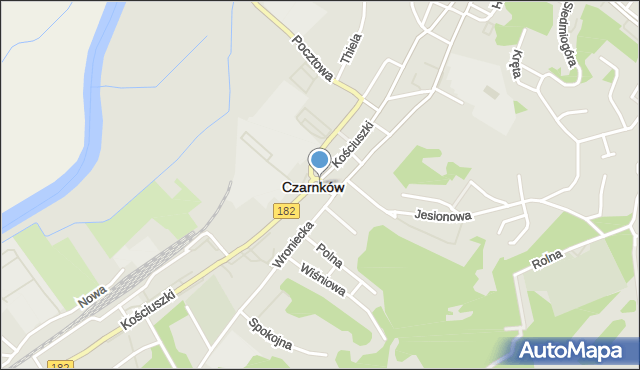 Czarnków, Rondo św. Jana Pawła II, mapa Czarnków