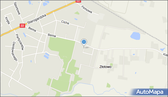 Czersk powiat chojnicki, Rodzinna, mapa Czersk powiat chojnicki