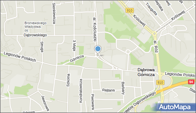 Dąbrowa Górnicza, Rondo Sybiraków, mapa Dąbrowa Górnicza