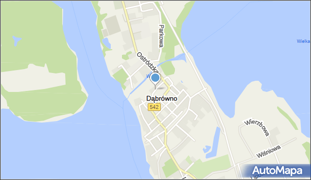 Dąbrówno powiat ostródzki, Rowowa, mapa Dąbrówno powiat ostródzki