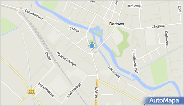 Darłowo, Rondo Góreckiego Zbysława, mapa Darłowo
