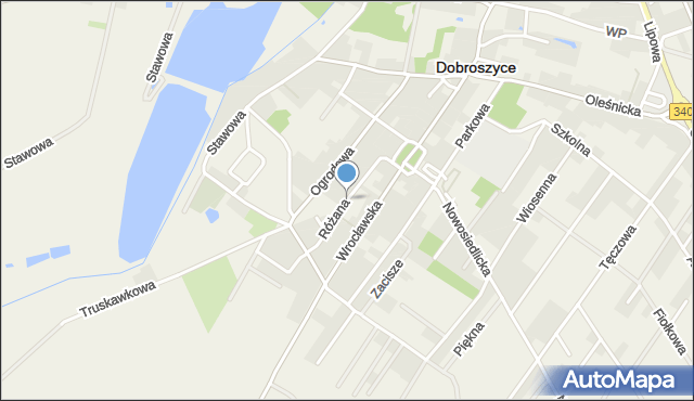 Dobroszyce, Różana, mapa Dobroszyce