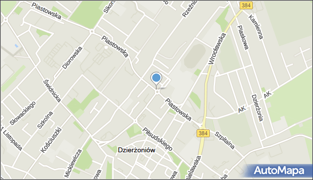 Dzierżoniów, Rondo Kresów II Rzeczpospolitej, mapa Dzierżoniów