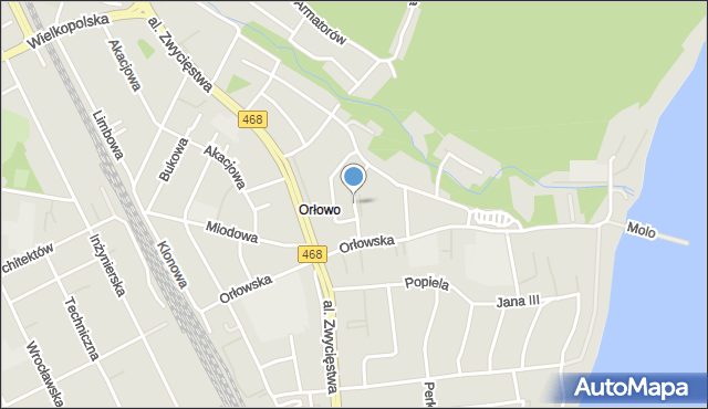Gdynia, Roszczynialskiego Wiktora, mapa Gdyni