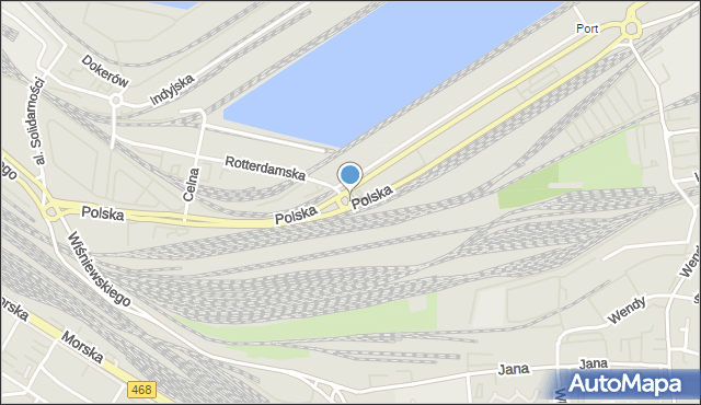Gdynia, Rondo Jarugi-Nowackiej Izabeli, mapa Gdyni