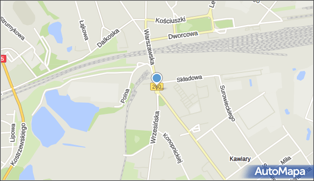 Gniezno, Rondo Gnieźnieńskich Olimpijczyków, mapa Gniezna