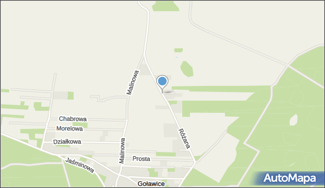 Goławice Pierwsze, Różana, mapa Goławice Pierwsze