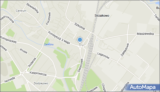 Goleniów, Rondo Pionierów Ziemi Goleniowskiej, mapa Goleniów