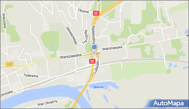 Gorzów Wielkopolski, Rondo Santockie, mapa Gorzów Wielkopolski