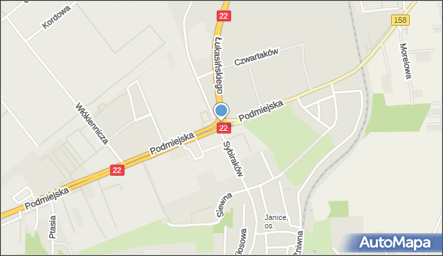 Gorzów Wielkopolski, Rondo Sybiraków, mapa Gorzów Wielkopolski