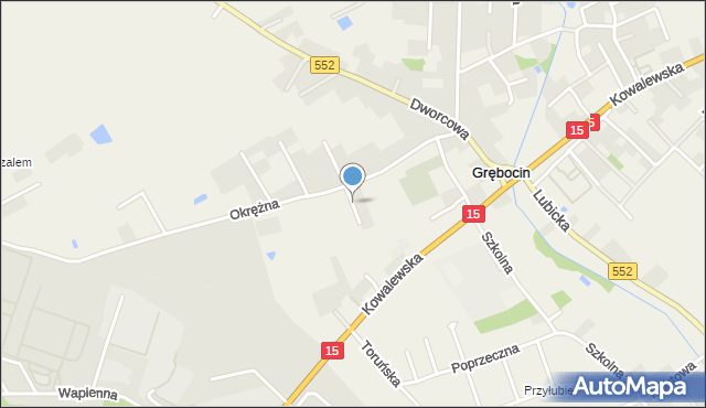 Grębocin gmina Lubicz, Rodzinna, mapa Grębocin gmina Lubicz