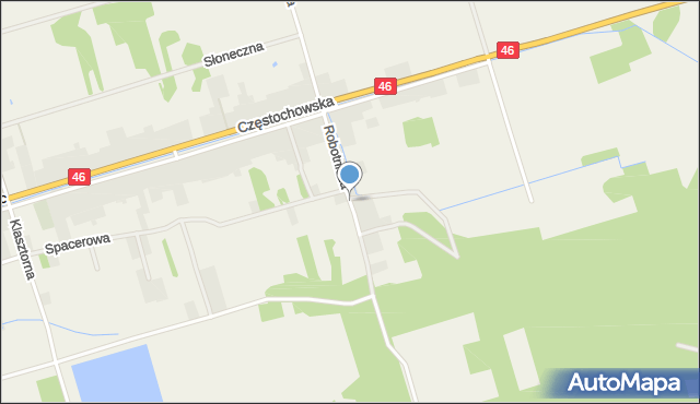 Grodziec gmina Ozimek, Robotnicza, mapa Grodziec gmina Ozimek