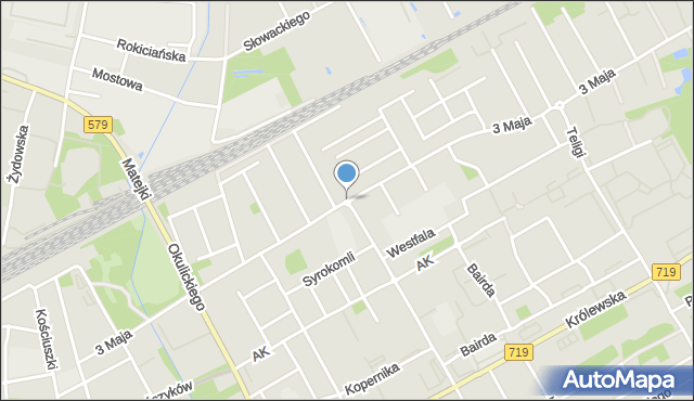 Grodzisk Mazowiecki, Rondo Kossobudzkiego Ryszarda, mapa Grodzisk Mazowiecki