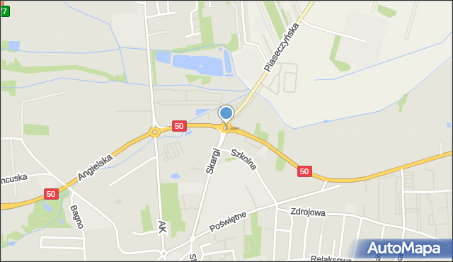 Grójec, Rondo Honorowych Dawców Krwi, mapa Grójec