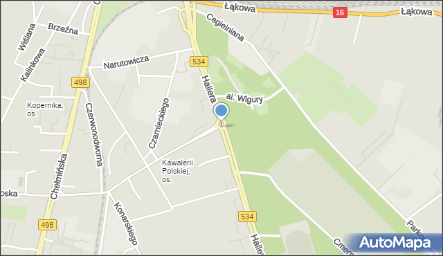 Grudziądz, Rondo Pileckiego Witolda, rtm., mapa Grudziądza