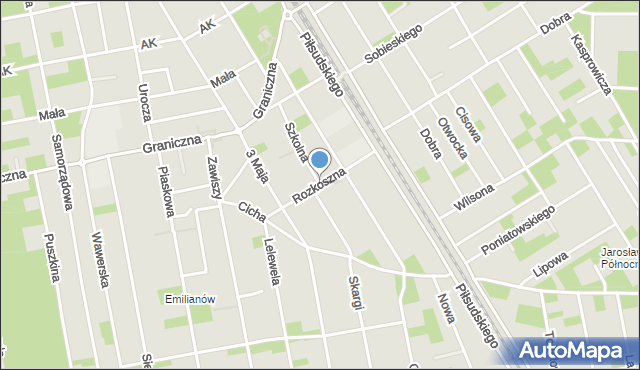 Józefów powiat otwocki, Rozkoszna, mapa Józefów powiat otwocki