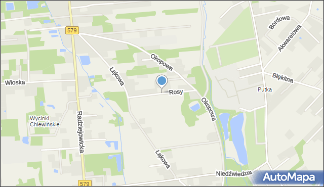 Kałęczyn gmina Grodzisk Mazowiecki, Rosy, mapa Kałęczyn gmina Grodzisk Mazowiecki