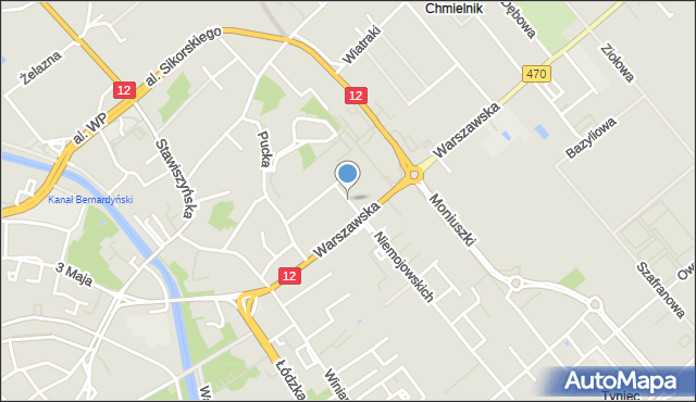 Kalisz, Rogozińskiego Stefana, mapa Kalisza