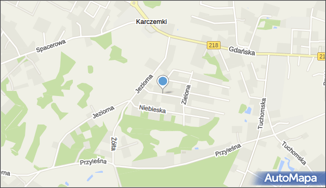 Karczemki gmina Szemud, Różowa, mapa Karczemki gmina Szemud