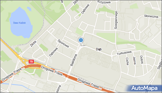 Katowice, Rondo Kani Józefa, ks., mapa Katowic