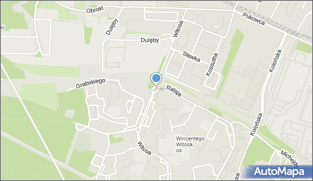 Katowice, Rondo Śląskiej Aleksandry, mapa Katowic