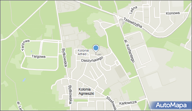 Katowice, Rożanowicza Stanisława, mapa Katowic