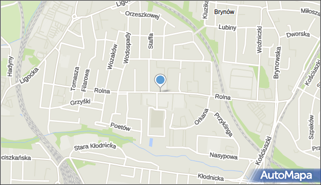 Katowice, Rolna, mapa Katowic