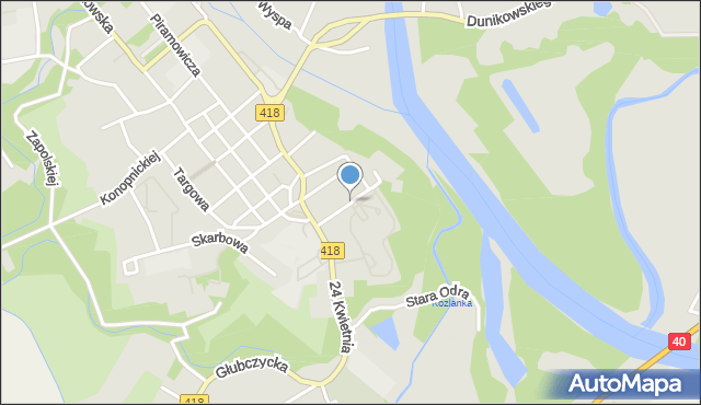 Kędzierzyn-Koźle, Roosevelta Franklina Delano, mapa Kędzierzyna-Koźle