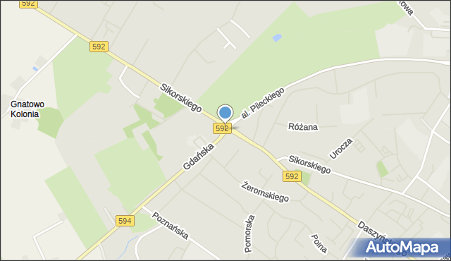 Kętrzyn, Rondo Rogaczewskiego Wojciecha, ks., mapa Kętrzyn