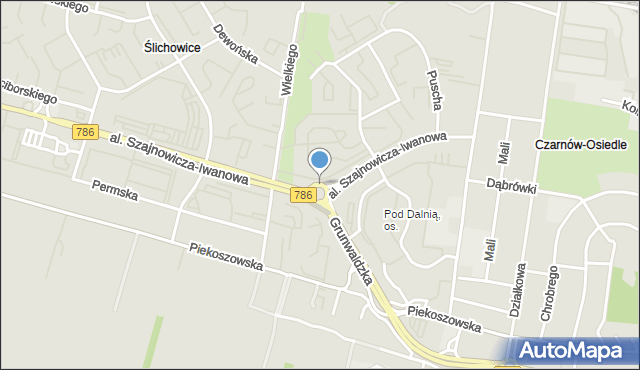 Kielce, Rondo Jaskulskiego Franciszka, mjr., mapa Kielc