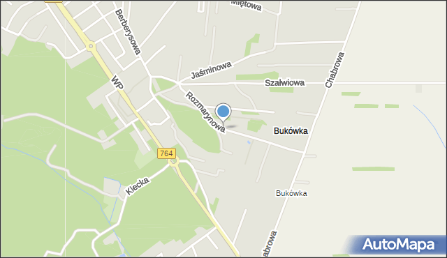 Kielce, Rozmarynowa, mapa Kielc