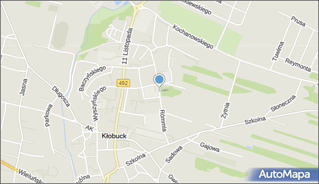 Kłobuck, Rómmla, gen., mapa Kłobuck