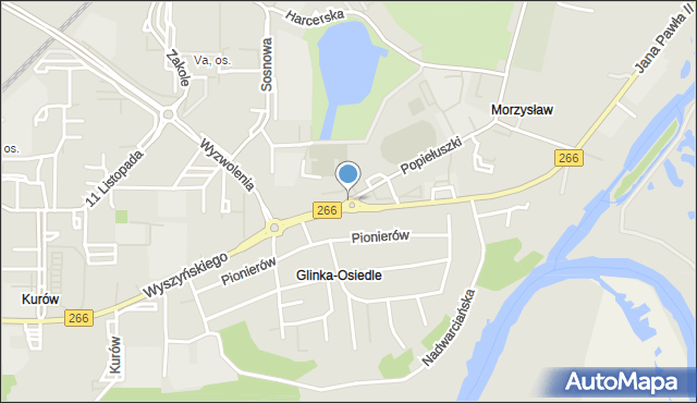 Konin, Rondo Świętego Wojciecha, mapa Konina