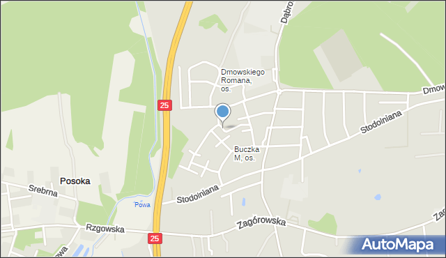 Konin, Rodziewiczówny Marii, mapa Konina