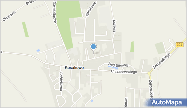 Kosakowo powiat pucki, Różana, mapa Kosakowo powiat pucki