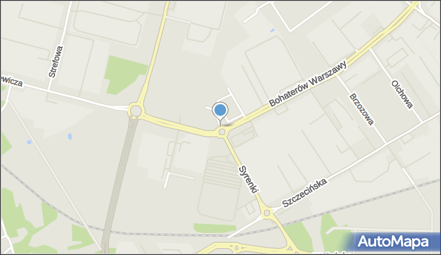 Koszalin, Rondo Siedzikówny-Inki Danuty, mapa Koszalina