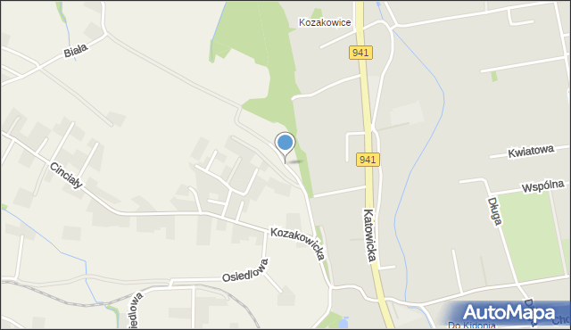 Kozakowice Dolne, Rolnicza, mapa Kozakowice Dolne