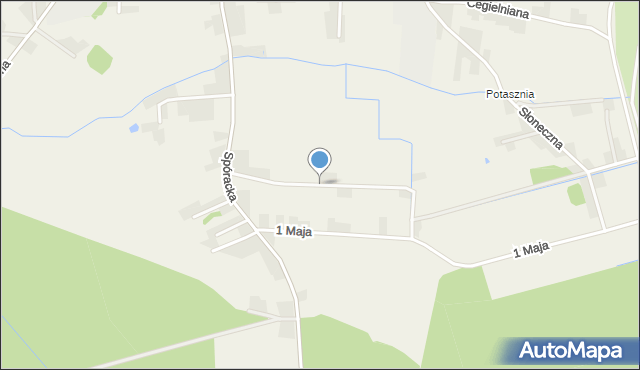 Krasiejów, Robotnicza, mapa Krasiejów