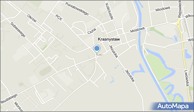 Krasnystaw, Rondo Jezuickie, mapa Krasnystaw
