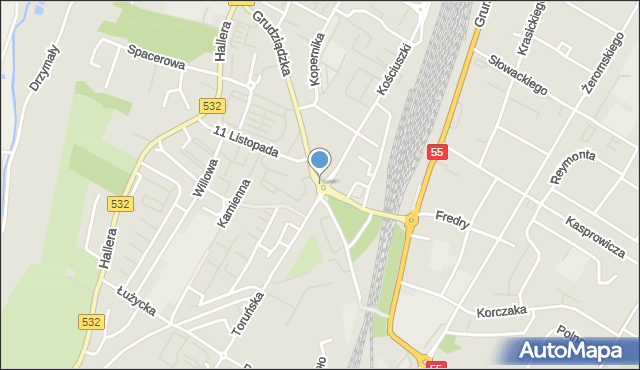Kwidzyn, Rondo Solidarności, mapa Kwidzyn