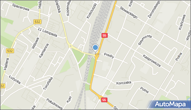 Kwidzyn, Rondo Wyszyńskiego Stefana, ks. kard., mapa Kwidzyn