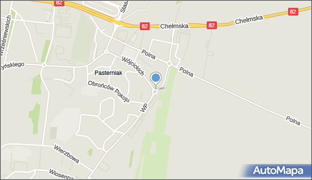 Łęczna, Rondo Łęczyńskich Bohaterów Września, mapa Łęczna