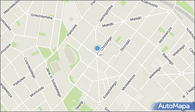 Legionowo, Rondo Rodziny Rykaczewskich, mapa Legionowo