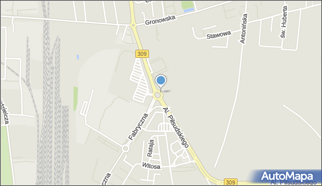 Leszno, Rondo Podwale, mapa Leszno