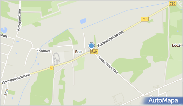 Łódź, Rondo Andersa Władysława, gen., mapa Łodzi