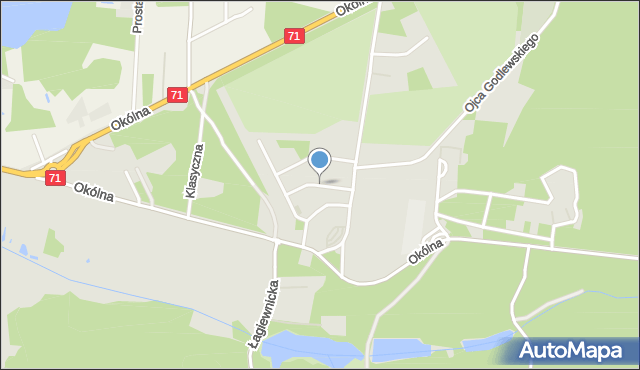 Łódź, Romańska, mapa Łodzi