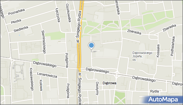 Łódź, Rodakowskiego Henryka, mapa Łodzi