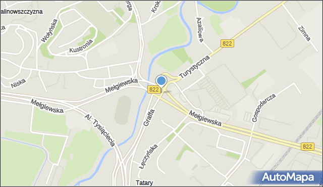 Lublin, Rondo Cybulskiego Henryka, por., mapa Lublina