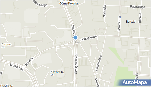 Lublin, Rondo Pola Wincentego, mapa Lublina
