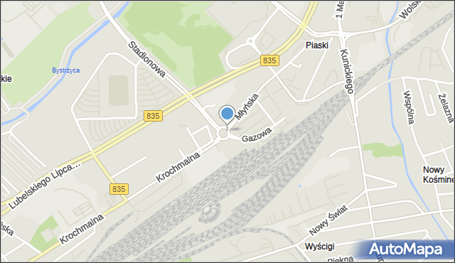 Lublin, Rondo Sportowców, mapa Lublina
